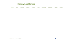Desktop Screenshot of hollowloghomes.com