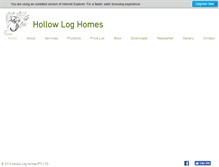 Tablet Screenshot of hollowloghomes.com